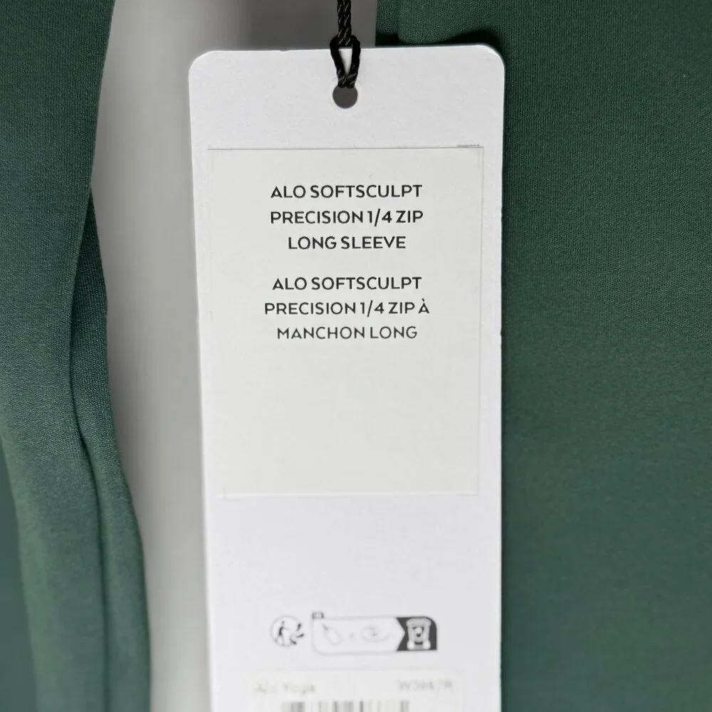 ALO Yoga Softsculpt 1/4 Zip Longsleeve NWT Clover Green - Picture 6 of 10